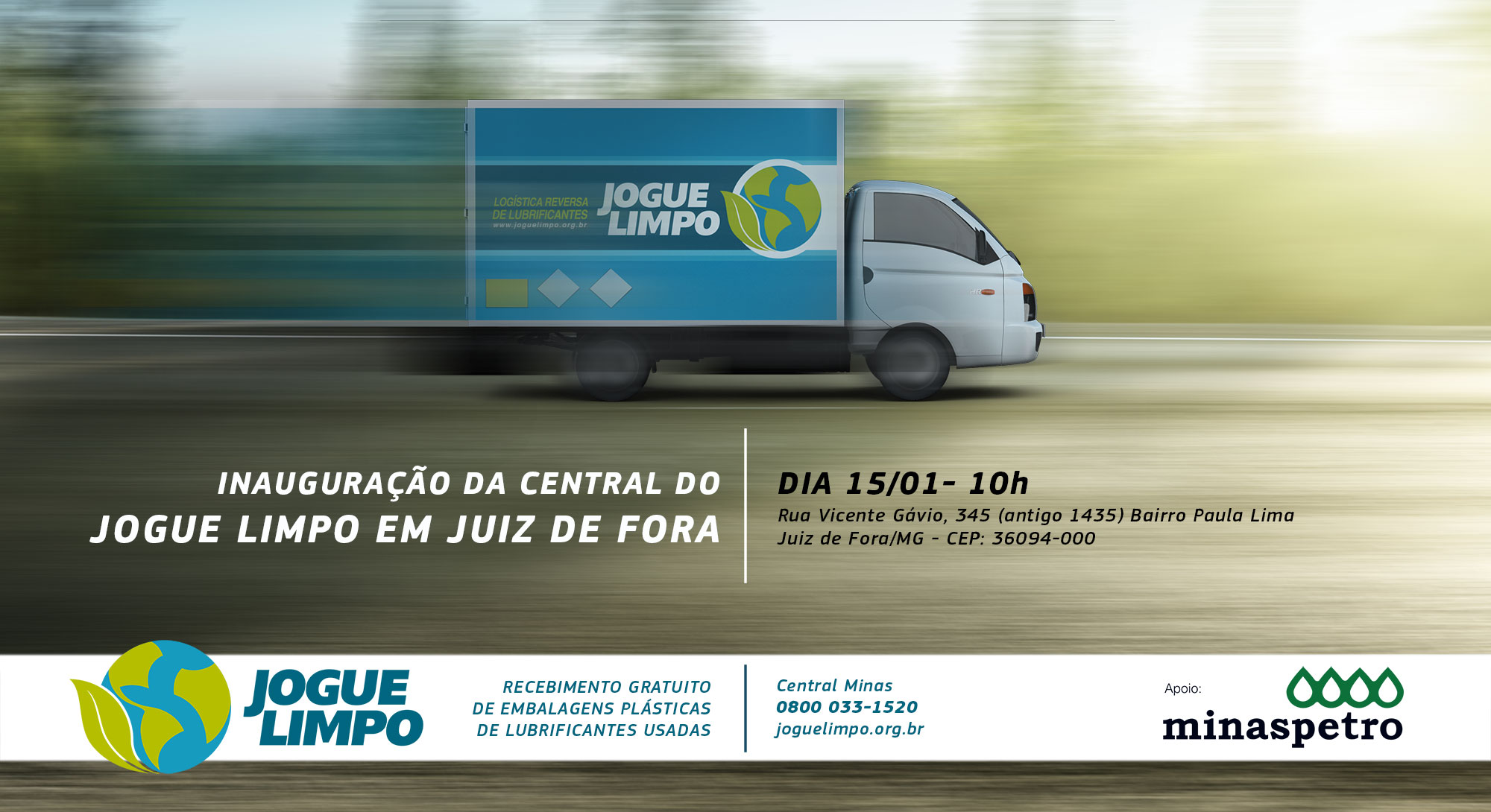 Programa Jogue Limpo inaugura, hoje, central em Uberlândia - Minaspetro