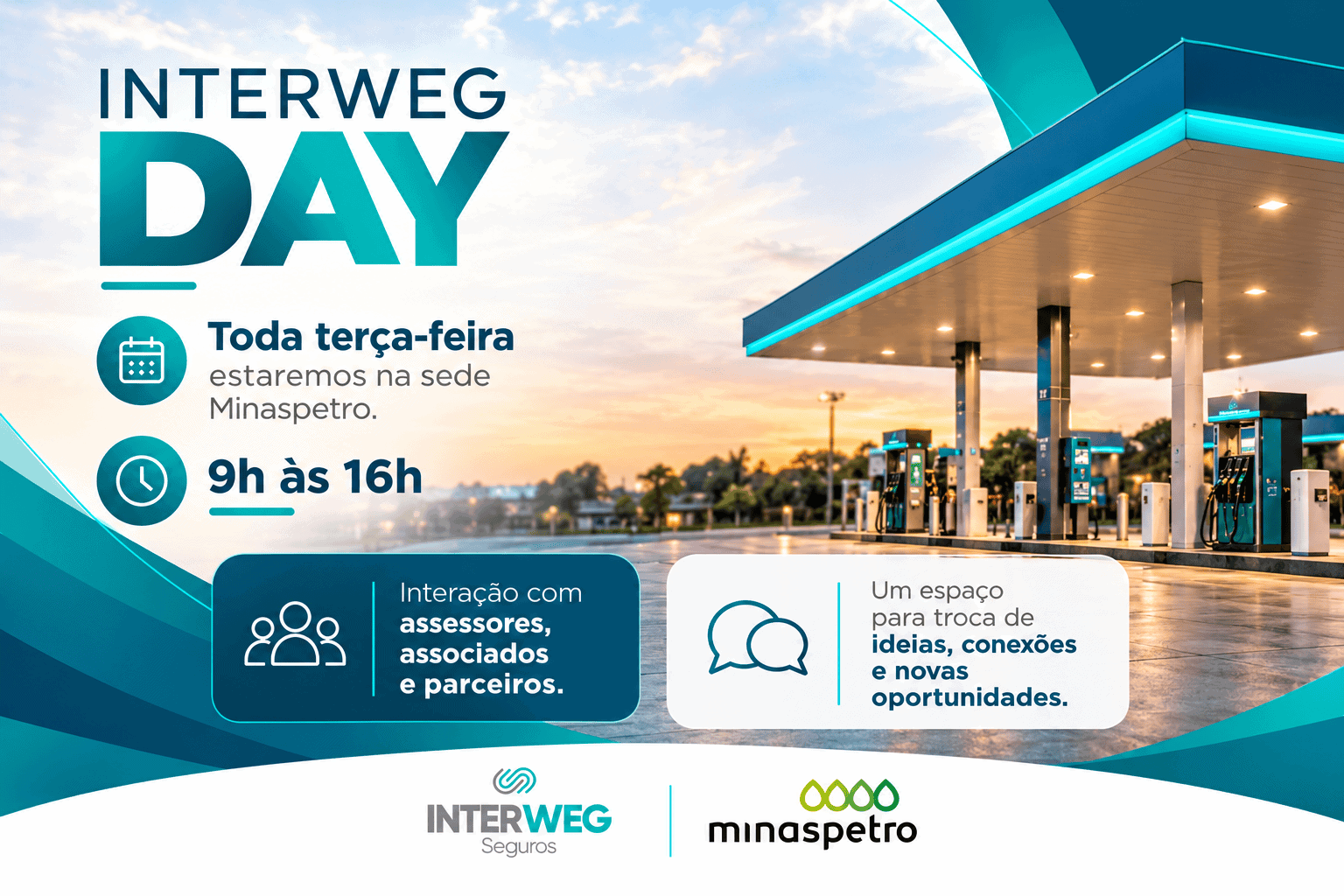 Minaspetro e Interweg Seguros promovem encontros semanais na sede da entidade.